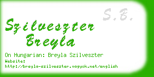 szilveszter breyla business card
